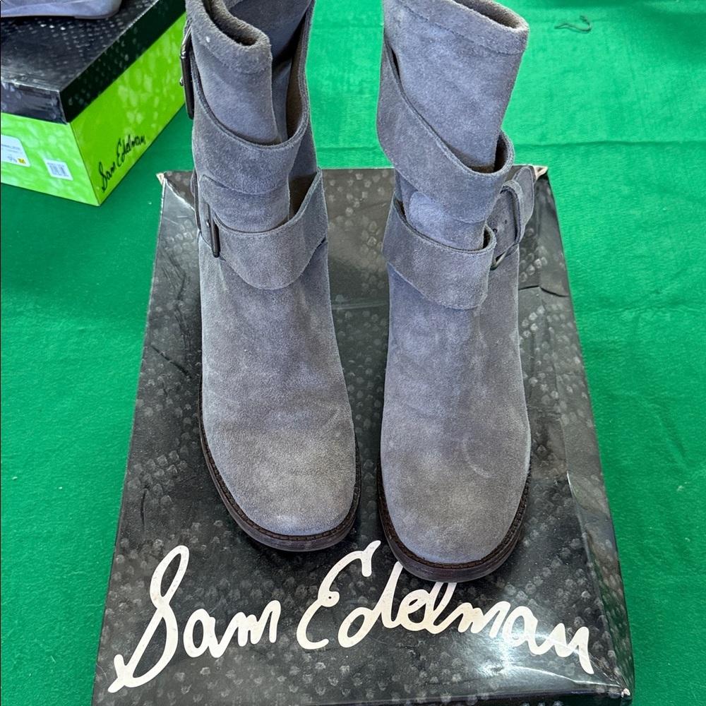 Sam Edelman Gray Suede Boots
